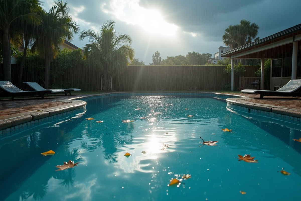 piscine pluie